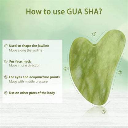 Face Roller and Gua Sha Set for Skin Care Routine
