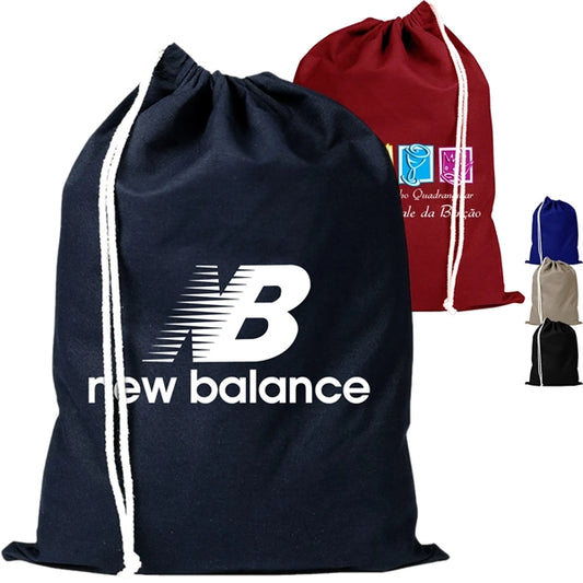 100% Cotton Sheeting Shoe Drawstring Bag