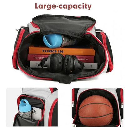 Large Capacity Sports Backpack with Separate Ball Holder