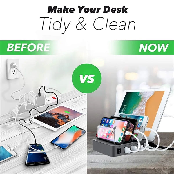 4 Port Multi USB Fast Charger Station