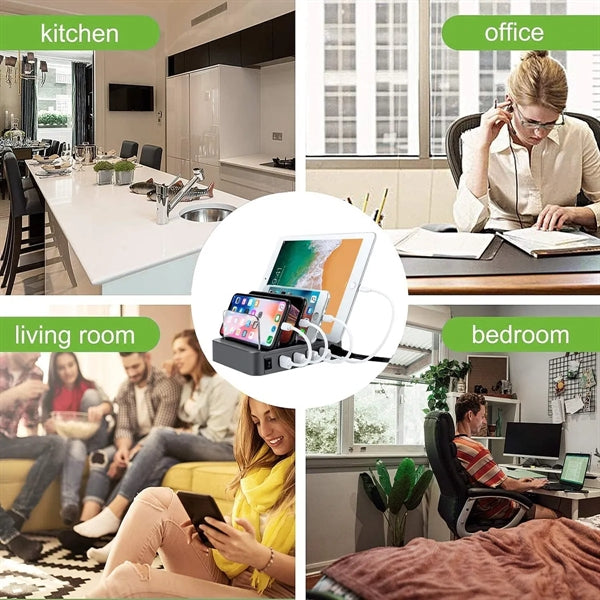 4 Port Multi USB Fast Charger Station