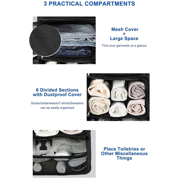 Travel Hanging Collapsible Compression Garment Organiser