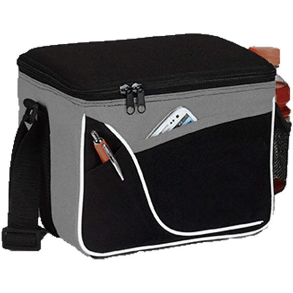 600D Insulated 6 Pack Cooler Bag w/ Front Pocket 9"x 7"x 6"