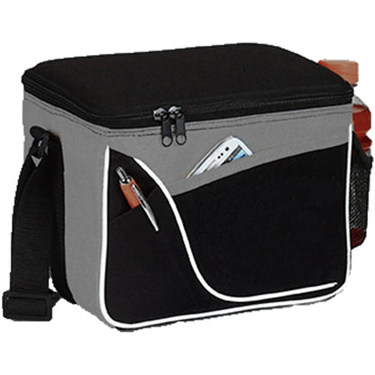 600D Insulated 6 Pack Cooler Bag w/ Front Pocket 9"x 7"x 6"