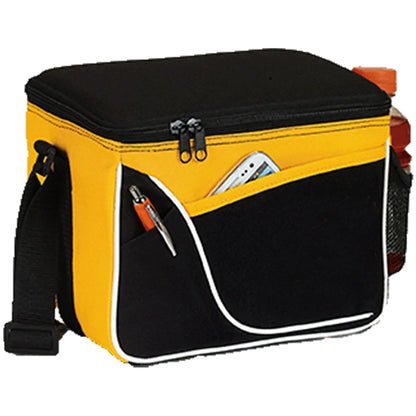600D Insulated 6 Pack Cooler Bag w/ Front Pocket 9"x 7"x 6"