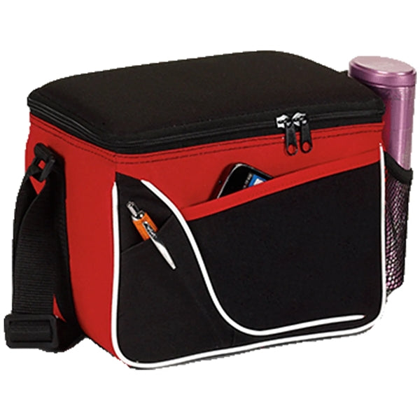600D Insulated 6 Pack Cooler Bag w/ Front Pocket 9"x 7"x 6"
