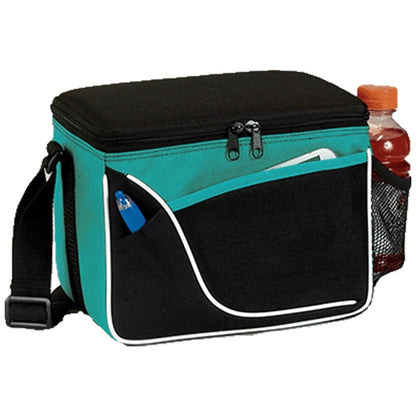 600D Insulated 6 Pack Cooler Bag w/ Front Pocket 9"x 7"x 6"
