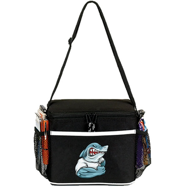 600D Insulated 6 Pack Cooler Bag w/ Front Pocket 8.5"x7"x 6"