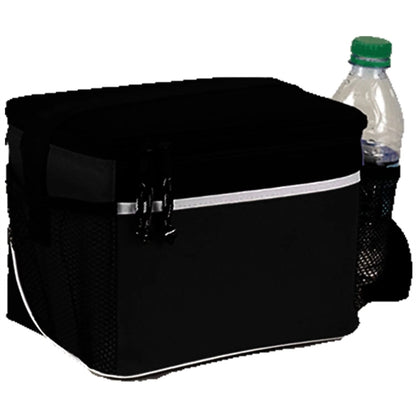 600D Insulated 6 Pack Cooler Bag w/ Front Pocket 8.5"x7"x 6"