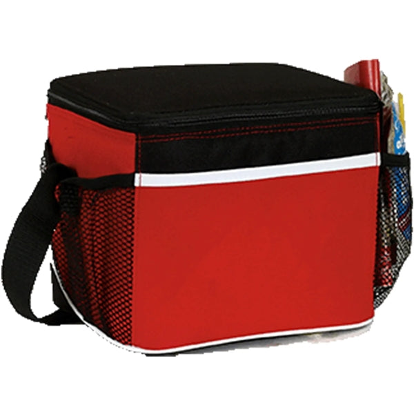 600D Insulated 6 Pack Cooler Bag w/ Front Pocket 8.5"x7"x 6"