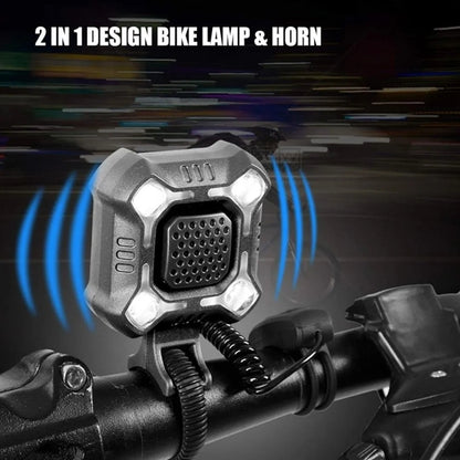 Super Bright Bike Front Light with High-Traffic Horn