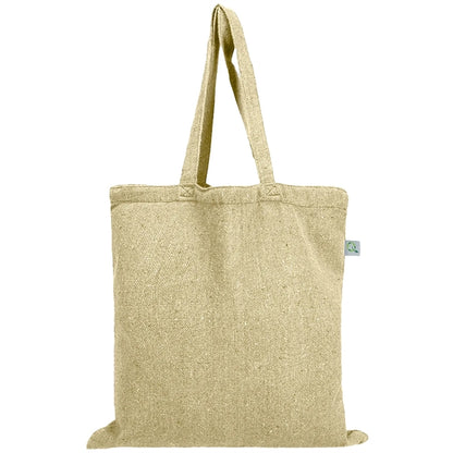 12 oz Recycled Sturdy Heather Cotton Canvas Tote Bag 15"x16"