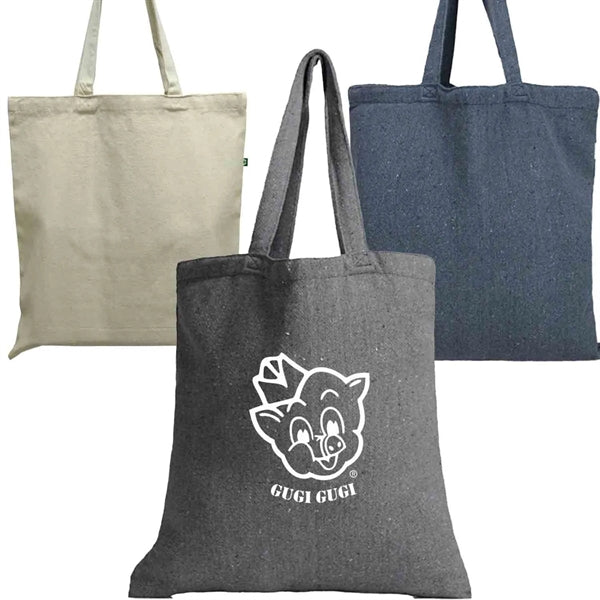 12 oz Recycled Sturdy Heather Cotton Canvas Tote Bag 15"x16"