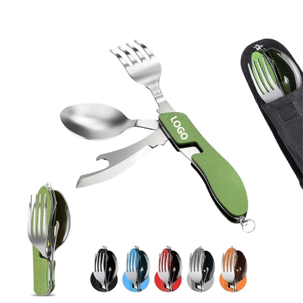 Multi-Function Camping Utensil Flatware Knife Set