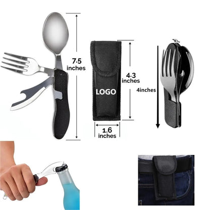 Multi-Function Camping Utensil Flatware Knife Set