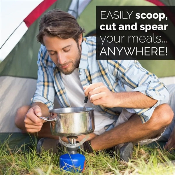Multi-Function Camping Utensil Flatware Knife Set