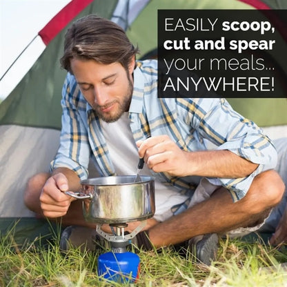 Multi-Function Camping Utensil Flatware Knife Set