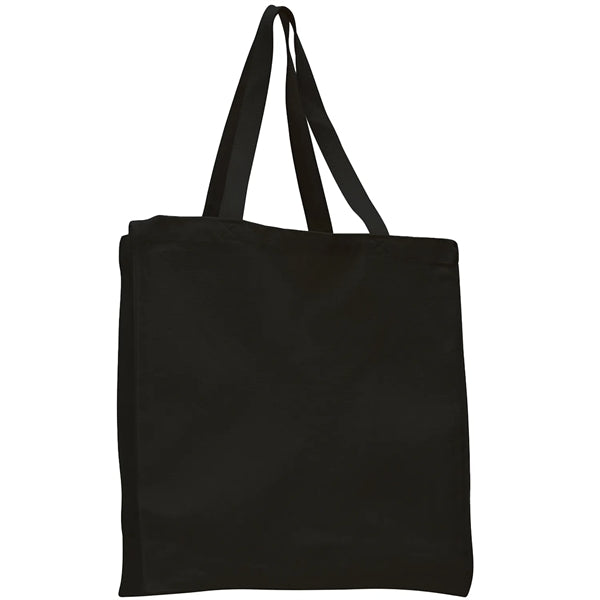 12 Oz. Cotton Canvas Shopper Tote Bag With Gusset