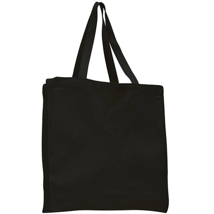 12 Oz. Cotton Canvas Shopper Tote Bag With Gusset