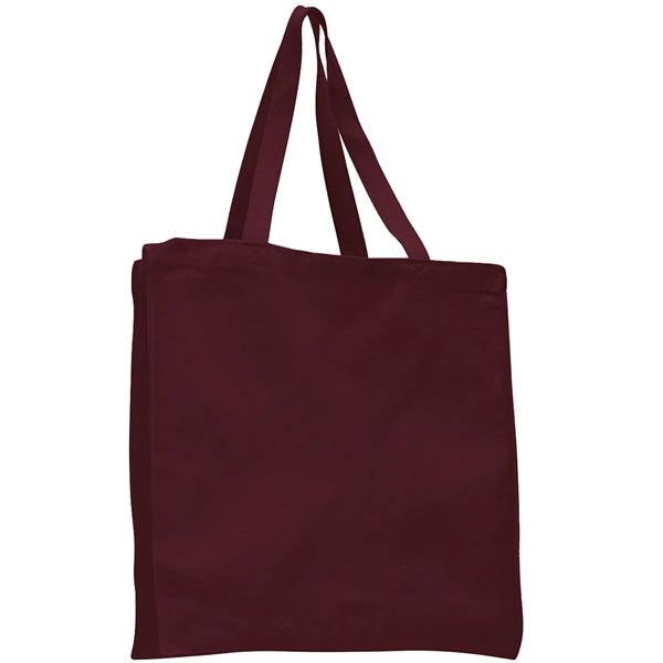 12 Oz. Cotton Canvas Shopper Tote Bag With Gusset
