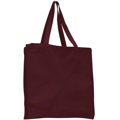 12 Oz. Cotton Canvas Shopper Tote Bag With Gusset