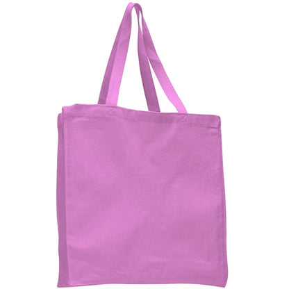 12 Oz. Cotton Canvas Shopper Tote Bag With Gusset