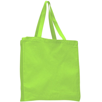 12 Oz. Cotton Canvas Shopper Tote Bag With Gusset