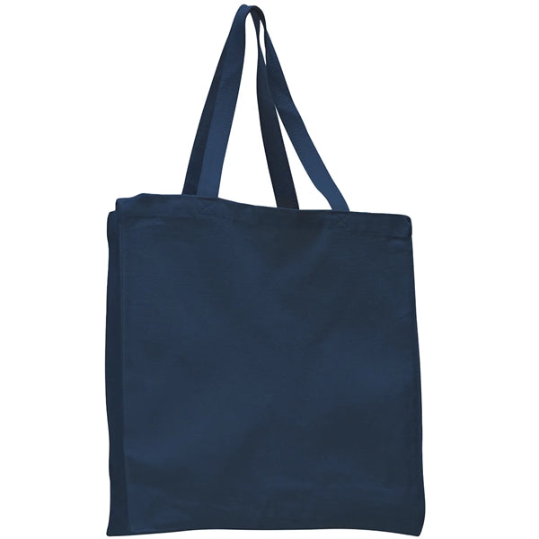 12 Oz. Cotton Canvas Shopper Tote Bag With Gusset