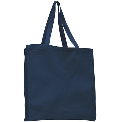 12 Oz. Cotton Canvas Shopper Tote Bag With Gusset