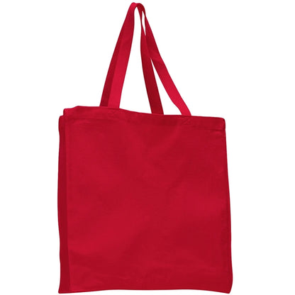 12 Oz. Cotton Canvas Shopper Tote Bag With Gusset