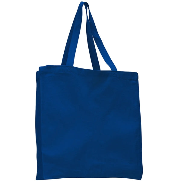 12 Oz. Cotton Canvas Shopper Tote Bag With Gusset