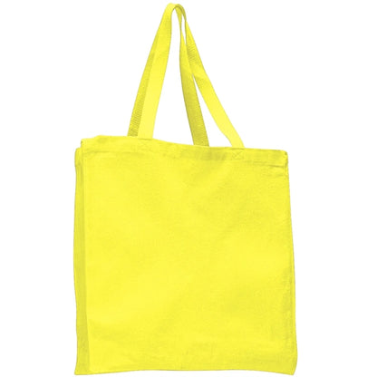 12 Oz. Cotton Canvas Shopper Tote Bag With Gusset