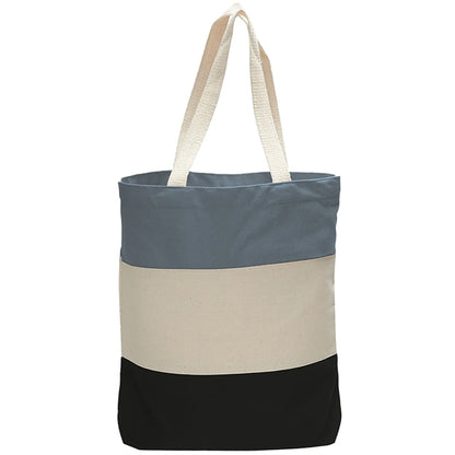 12 Oz. Canvas Tri-Color Promotional Tote Bag