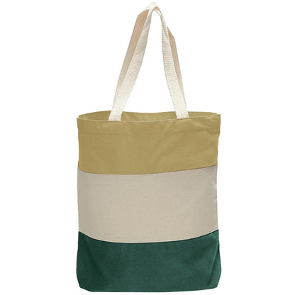 12 Oz. Canvas Tri-Color Promotional Tote Bag
