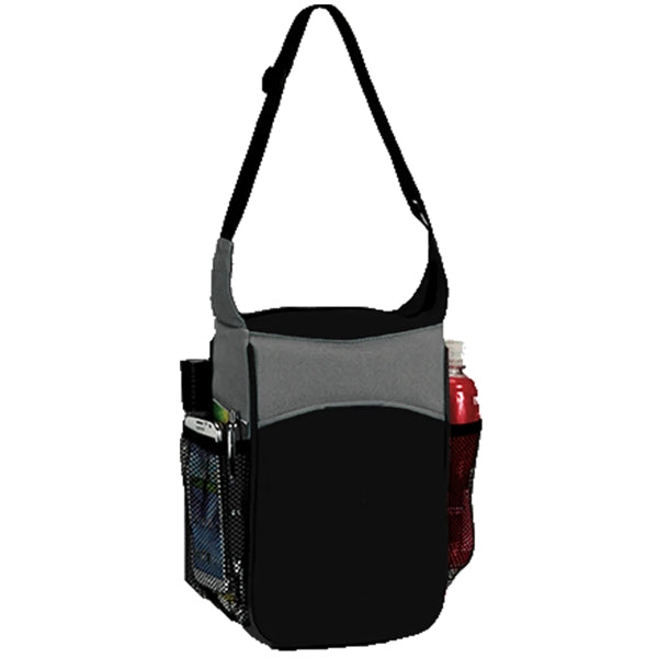 Two-Tone Insulated Lunch Cooler Bag w/ Pockets (7"x10.5"x5")