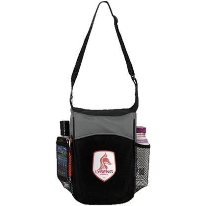 Two-Tone Insulated Lunch Cooler Bag w/ Pockets (7"x10.5"x5")