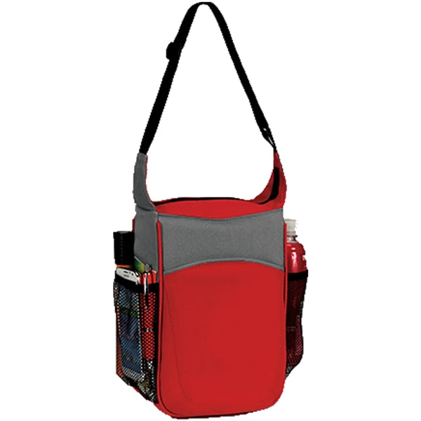 Two-Tone Insulated Lunch Cooler Bag w/ Pockets (7"x10.5"x5")