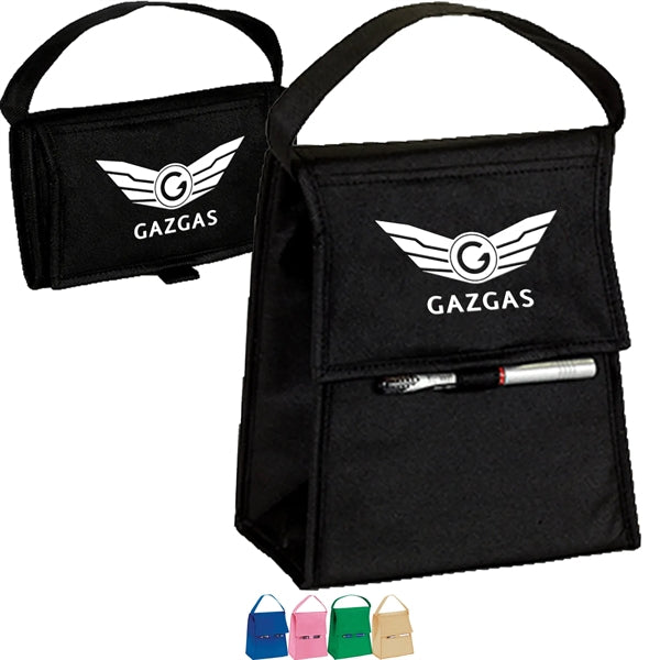 Foldable Insulated 6 Pack Lunch Cooler Bag 8.5"x 10"x 5"