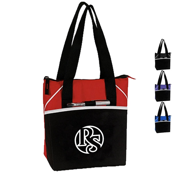 Insulated 8 Pack Cooler Tote Bag w/ Pocket 10.5"x 10.5"x 6"