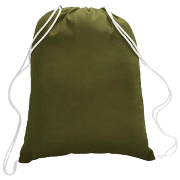 100% Cotton Canvas Budget-Friendly Drawstring Backpack