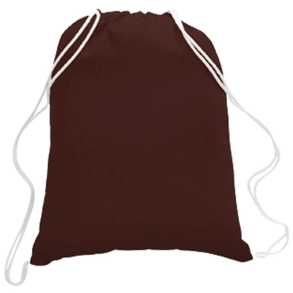 100% Cotton Canvas Budget-Friendly Drawstring Backpack