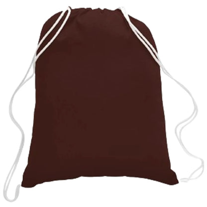 100% Cotton Canvas Budget-Friendly Drawstring Backpack