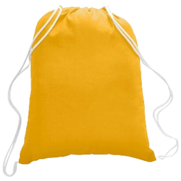 100% Cotton Canvas Budget-Friendly Drawstring Backpack