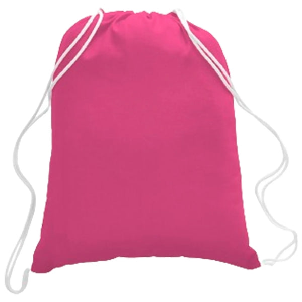 100% Cotton Canvas Budget-Friendly Drawstring Backpack