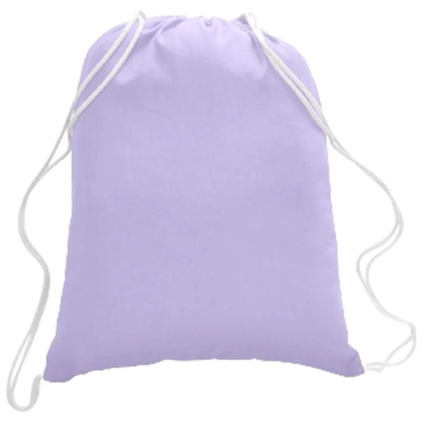100% Cotton Canvas Budget-Friendly Drawstring Backpack