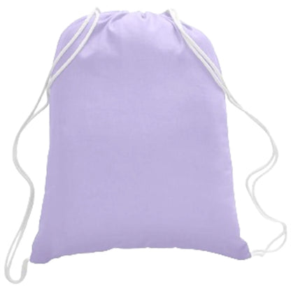 100% Cotton Canvas Budget-Friendly Drawstring Backpack