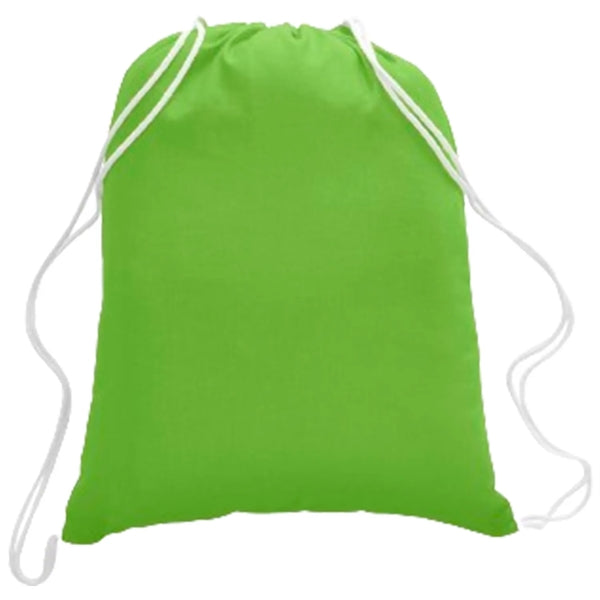 100% Cotton Canvas Budget-Friendly Drawstring Backpack
