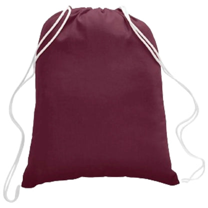 100% Cotton Canvas Budget-Friendly Drawstring Backpack