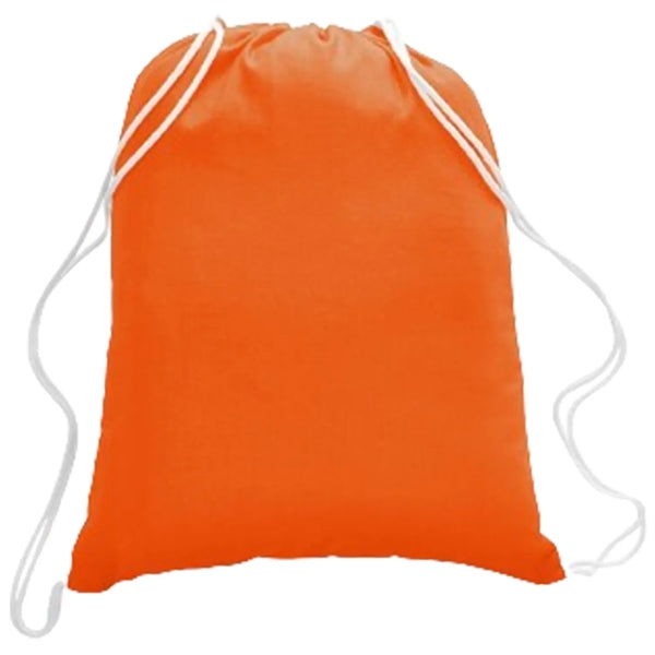100% Cotton Canvas Budget-Friendly Drawstring Backpack