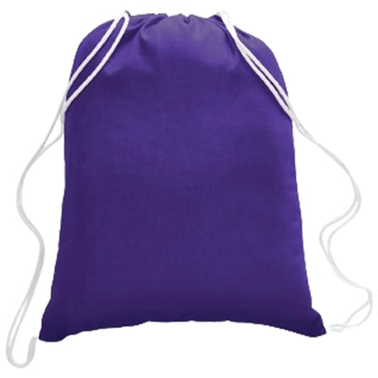 100% Cotton Canvas Budget-Friendly Drawstring Backpack